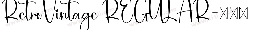 RetroVintage REGULAR字体转换